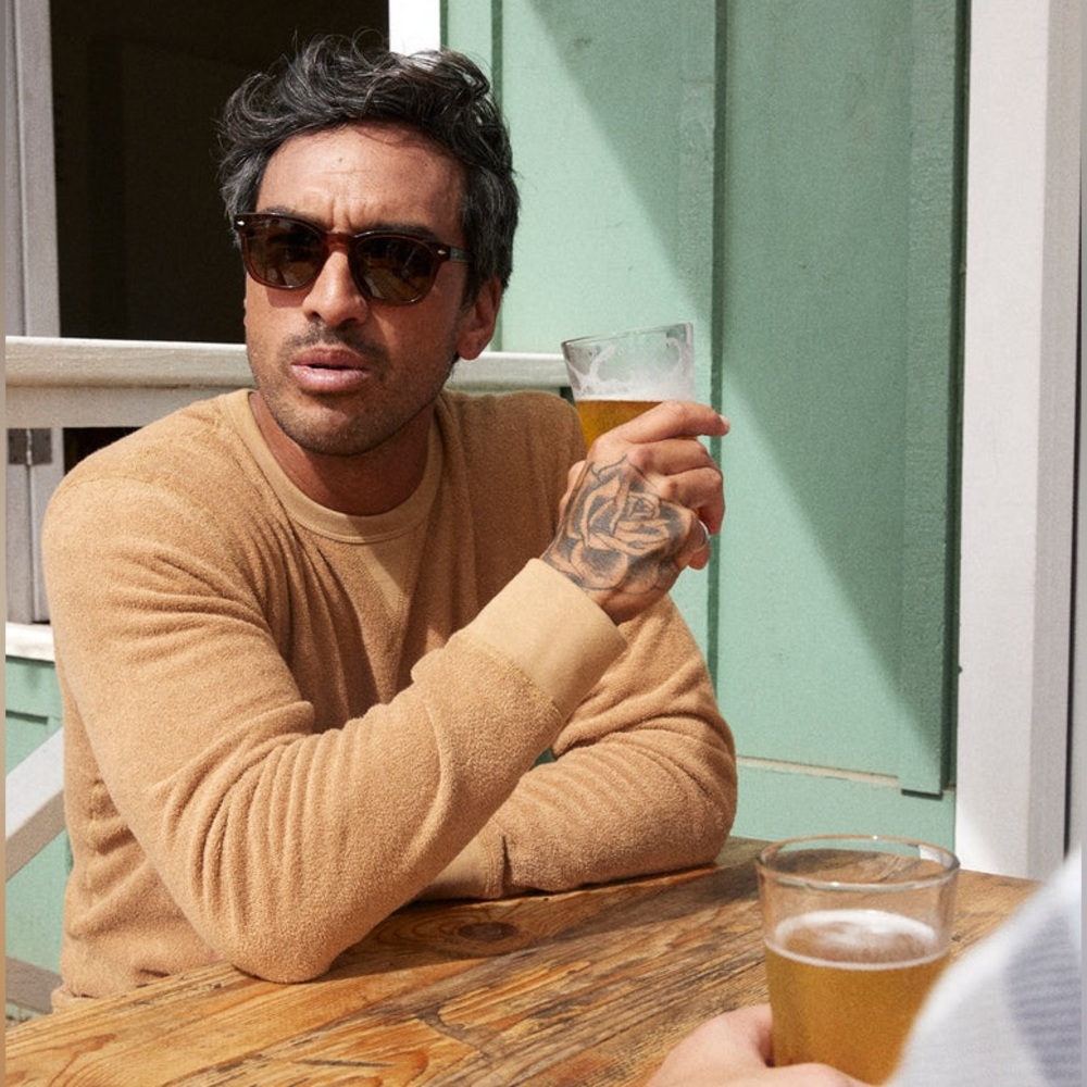 Outerknown Sandstone Long Sleeve Crew Sweatshirt